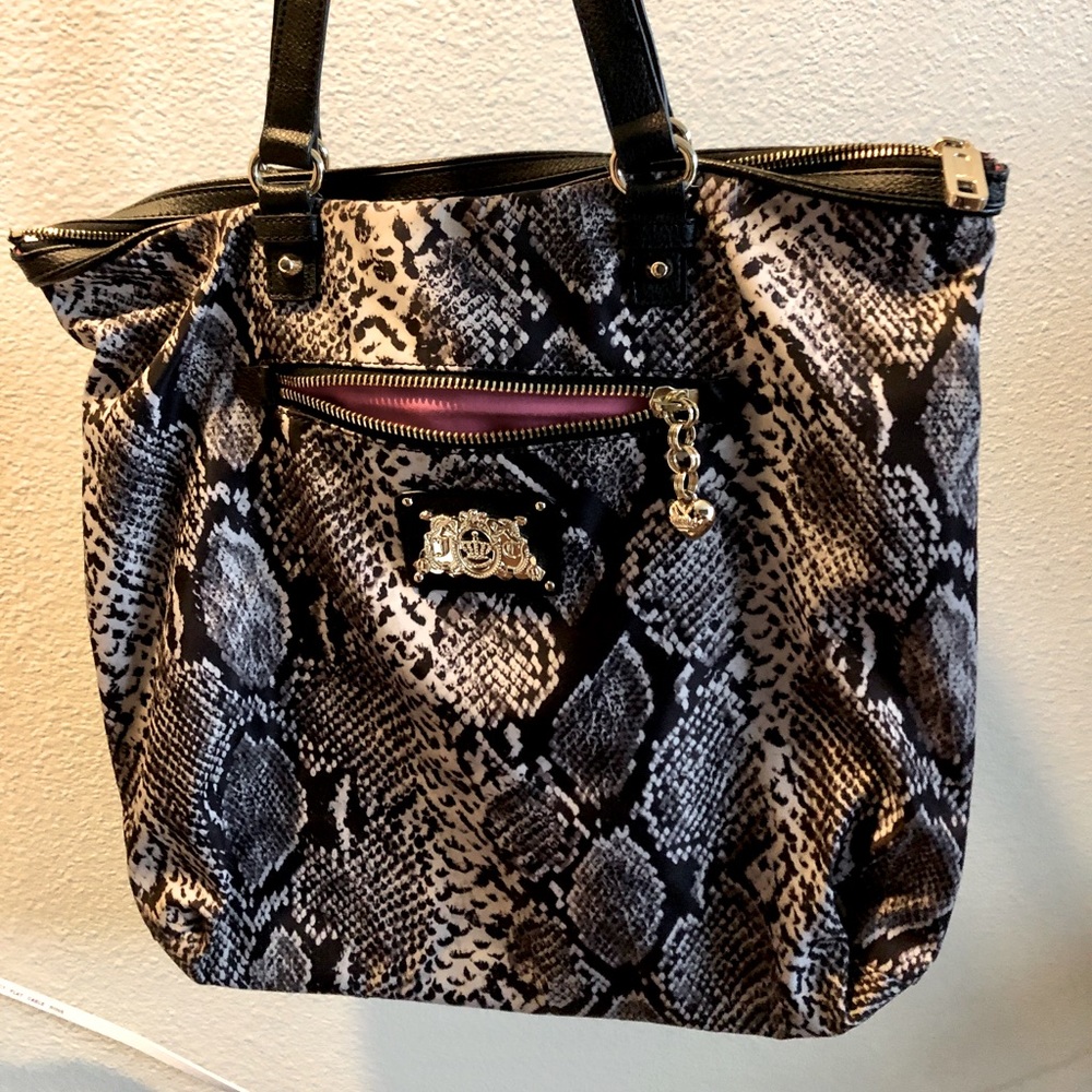 Juicy Couture Snake Print Soft Tote